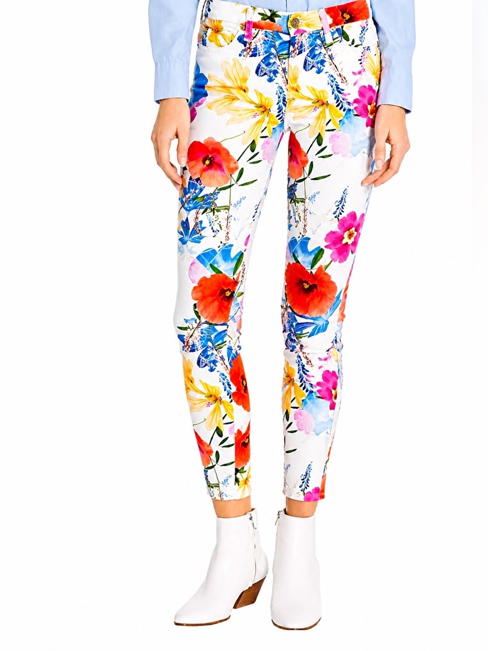 7 for All Mankind NWT Seaside Poppy skinny ankle pants, size 28